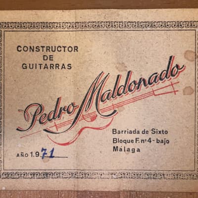 Pedro Maldonado Sr. 1971 flamenco guitar - traditionally built - powerful and deep sound + video image 12