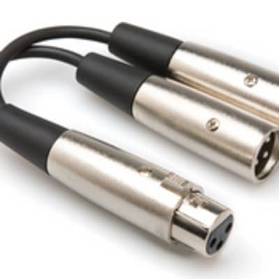 Hosa YXM101.5 -18" XLRF to Dual XLRM Microphone Y-Cable