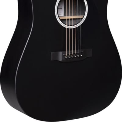 Martin DX Johnny Cash Left-Handed Acoustic-Electric Guitar, Black w/ Gig Bag image 2