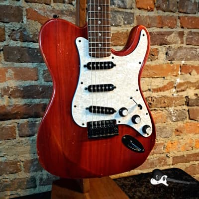 Weeping Willow Lutherie Custom T/S-Style Hybrid Electric Guitar (2000s - Red Trans) for sale