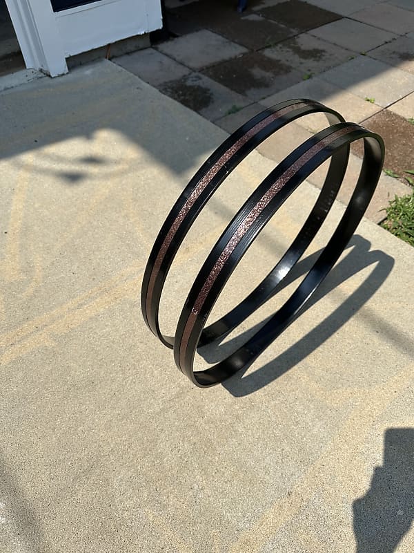 Ludwig Classic 1967 22” Bass Drum Hoops Burgundy Sparkle Reverb