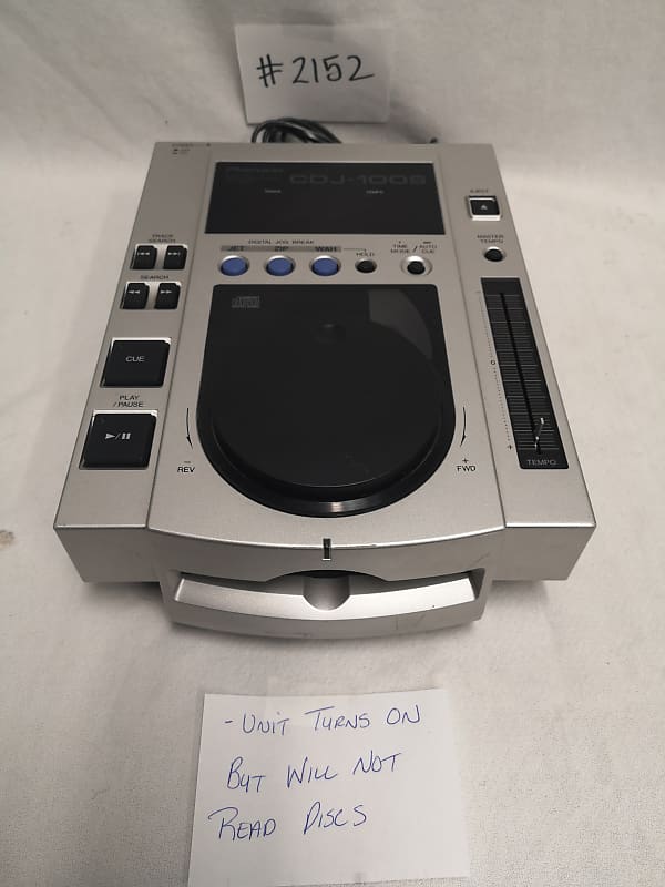 Pioneer CDJ-100S CD Player #2152 Unit Powers On, Does NOT Read Discs -  Final Sale - Not Working