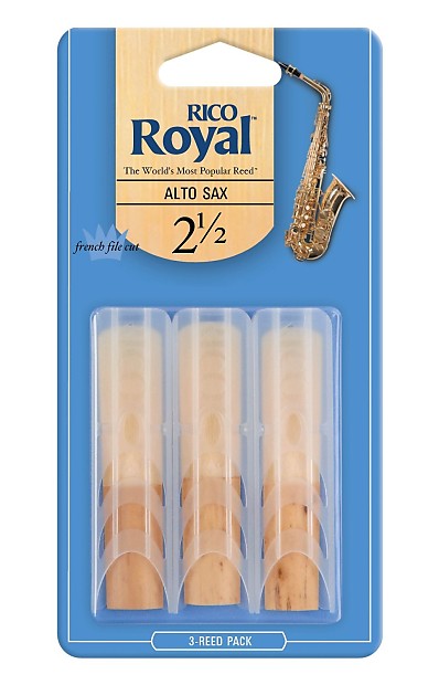 Rico RJB0325 Royal Alto Saxophone Reeds - Strength 2.5 (3-Pack) image 1
