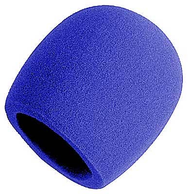 On Stage Foam Ball-Type Mic Windscreen Blue image 1