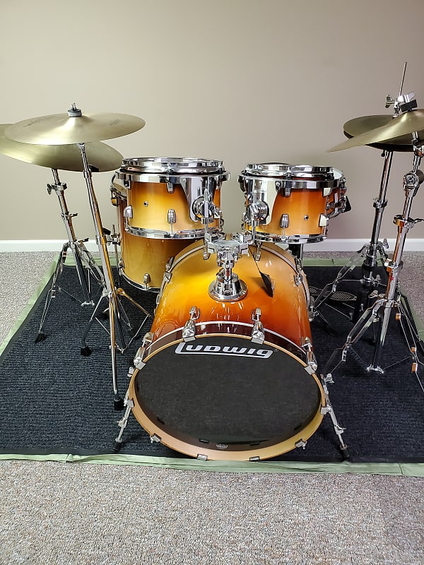 Ludwig Accent Custom Drum Set w/ hardware- Tobacco Fade