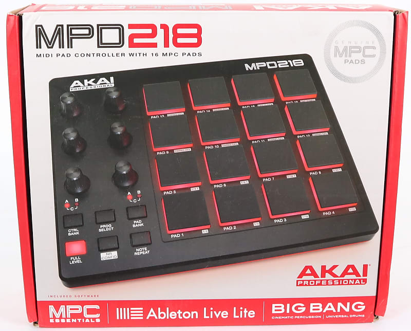 Akai Professional MPD218 MIDI Pad Controller With 16 MPC Pads Mint