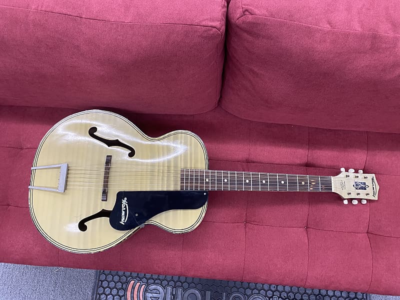 Harmony H1214 Archtone Acoustic Archtop Guitar 1950's - Blond with Faux Flame image 1