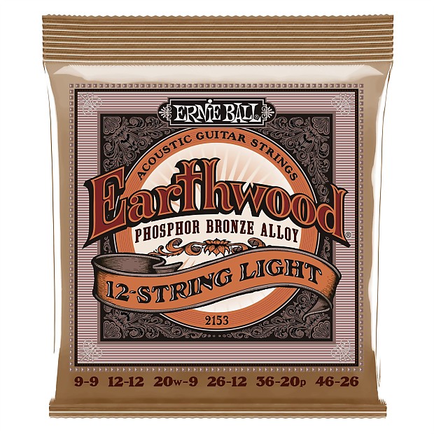 Ernie Ball 2153 Earthwound Slinky Phosphor Bronze Light 12-String Acoustic Guitar Strings (9-46) image 1