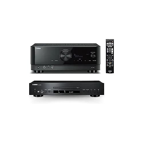 Yamaha RX-V6A 7.1-Channel AV Receiver with MusicCast + Yamaha CD-S303BL CD Player Bundle  			