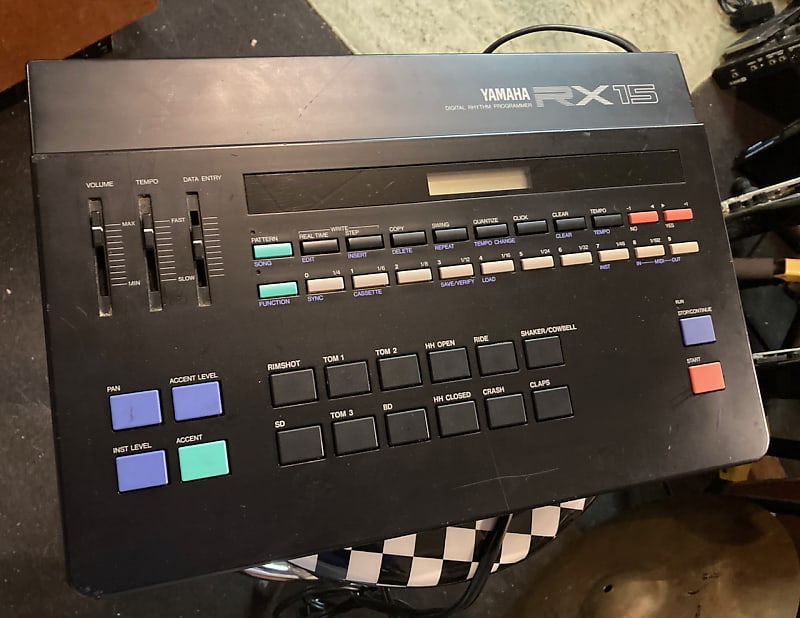 Yamaha RX15 Digital Rhythm Programmer 1980s - Black image 1