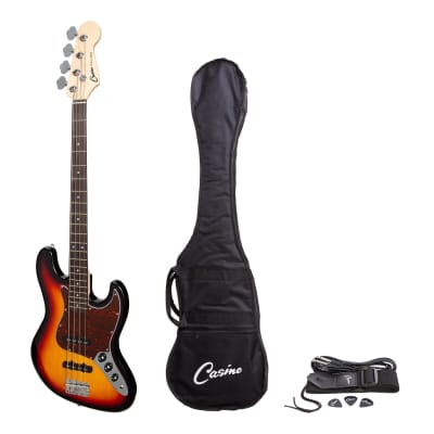 Casino J-Style Electric Bass Guitar (Tobacco Sunburst) for sale