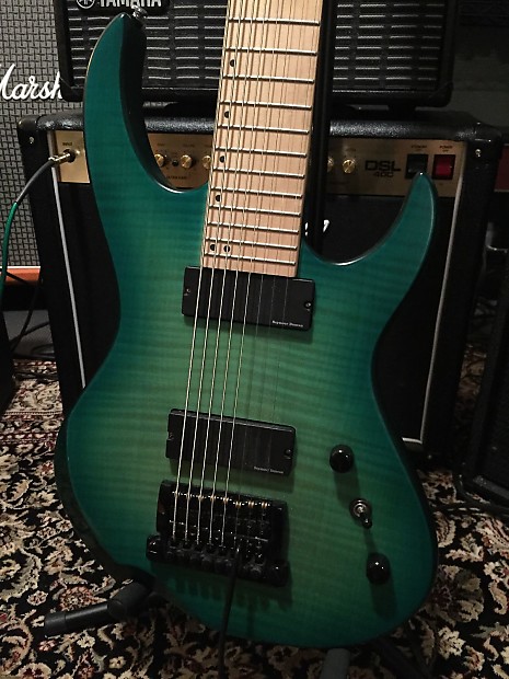 Agile Intrepid Dual Pro 830 Custom Ocean Burst 8 String w/case Ocean Burst Flame Top image 1