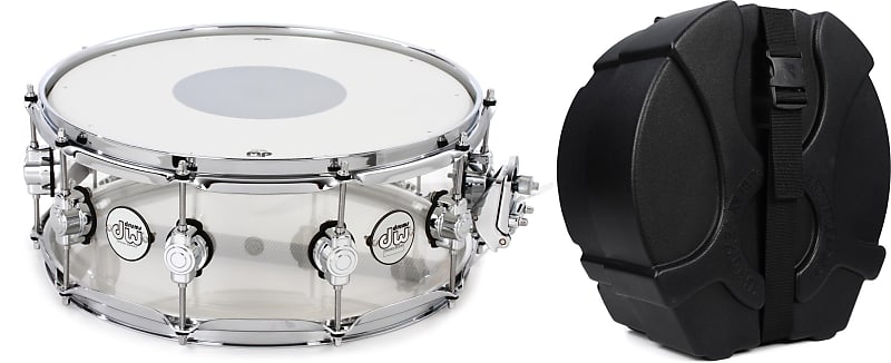 DW Design Series 14 x 6 Seamless Acrylic Snare Drum, Clear at