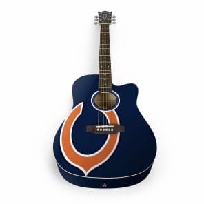 Woodrow Chicago Bears Acoustic Guitar Graphic