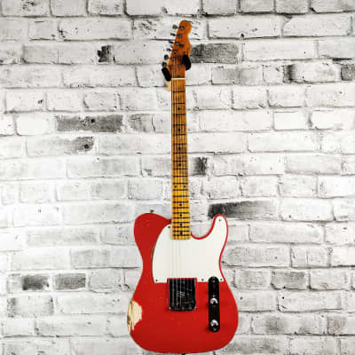 Fender Custom Shop Master Built – Jason Smith – 50's Esquire Heavy Relic – Fiesta Red image 1