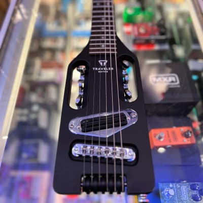 Traveler ULEL-BLK Ultra-Light Electric Travel Guitar Black LEFT HANDED for sale