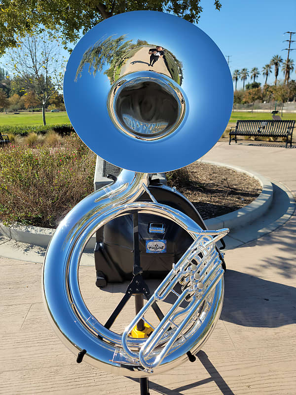 Eastman EPH495 Silver Bb Sousaphone Professional Reverb
