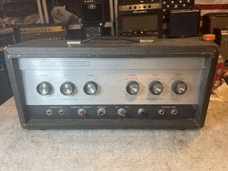 Sears Silvertone 1483 All Tube 23-watt Guitar/Bass Head 1963 | Reverb