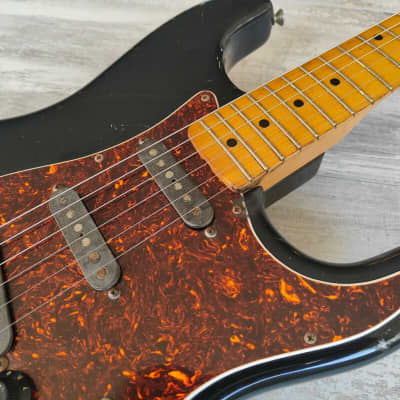 1980's Bill Lawrence (by Morris Japan) Challenger '57 Style Stratocaster (Black) image 4