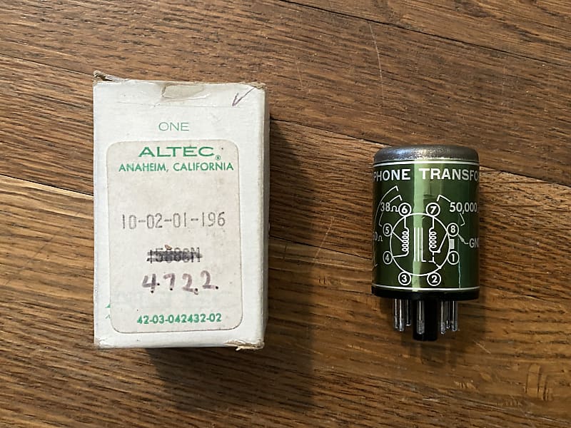 Altec 4722 Microphone Input Transformer. Peerless Plug In 50K>150 Ohms. For  1567A Mixer. With Box | Reverb