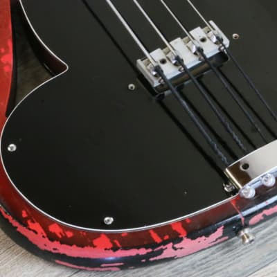 Ampeg ASB-1 Devil Scroll Bass Fireburst Previously Owned by Garry Tallent of E Street Band! + OHSC image 9