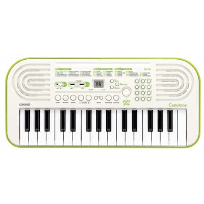 CASIO SA-50 Mini Keyboard, weiss/limetten-grün