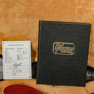 Gibson - 1964 ES-335 Reissue - Semi-Hollow Electric Guitar - VOS - Sixties Cherry - w/ Black/Yellow Custom Shop Hardshell Case - x1102 image 15