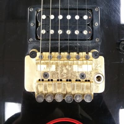 Fernandes Flying V 6 String Electric Black Guitar with Red Trim and Hard Case image 3