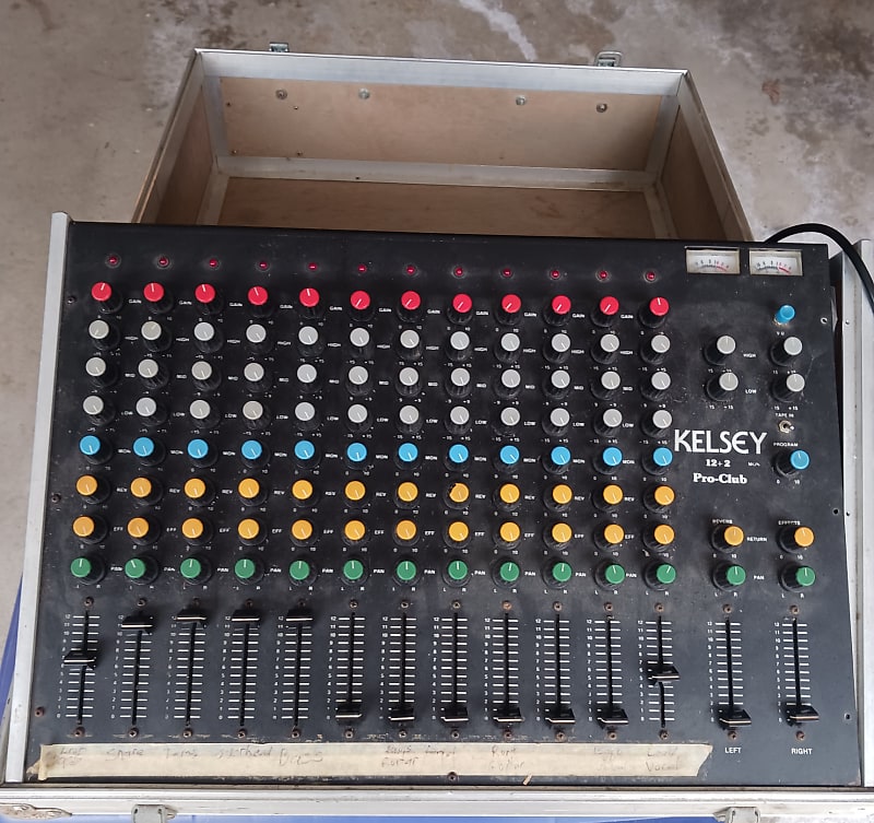 Vintage Kelsey Powered Mixer 12+2 1980s W/ Case | Reverb