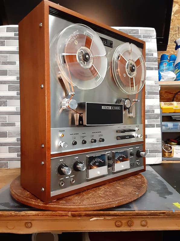 TEAC A-6010 Stereo Reel to Reel Tape Deck 1968-1971 Walnut and Stainless  Steel