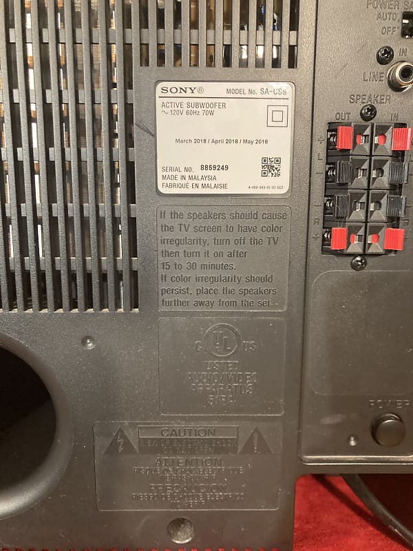 Sony SA-CS9 Subwoofer Speaker | Reverb Sony SA-CS9 Subwoofer Speaker | Reverb