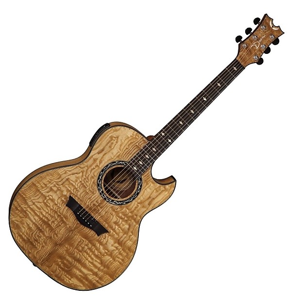 Dean EXQA-GN Exhibition Quilt Ash Thin-Body Cutaway w/ Aphex Electronics Gloss Natural image 1