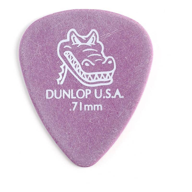 Dunlop - 417P71 - Gator Grip Guitar Picks - Standard / 0.71mm / Purple - Pack of 12 image 1