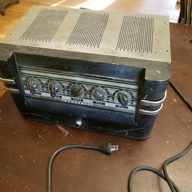 Thordarson T-31W25AX 25 Watt Tube PA Amp 6L6 T31W25AX 1950 - Black wrinkled paint image 1