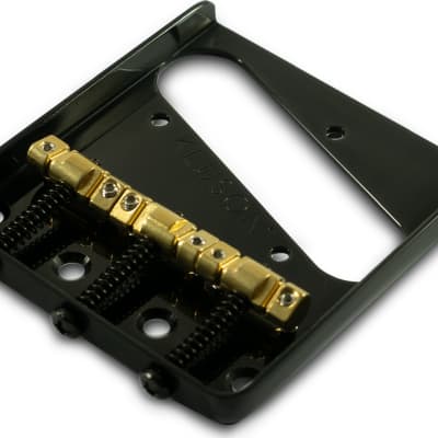Kluson 1/2 Size Replacement Bridge For Fender Telecaster Steel With Brass  Saddles
