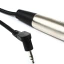 Hosa XVS-101F Stereo XLR Female to Right Angle 3.5mm TRS Male Cable - 1 foot