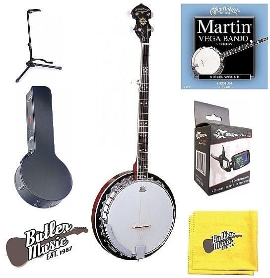Oscar Schmidt OB5 5-String Resonator Banjo with Case, | Reverb
