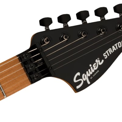Squier Contemporary Stratocaster HH FR. Roasted Maple Fingerboard, Black Pickguard, Gunmetal Metallic image 6