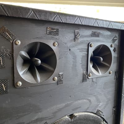 polytone minibrute PA cabinet speaker 1970s - black tolex- works great image 2