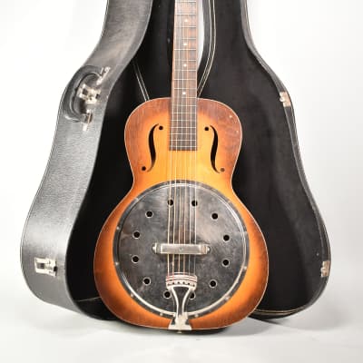 Immagine 1930s Regal Angelus Model 19 Sunburst Finish Resonator Acoustic Guitar w/SSC - 1