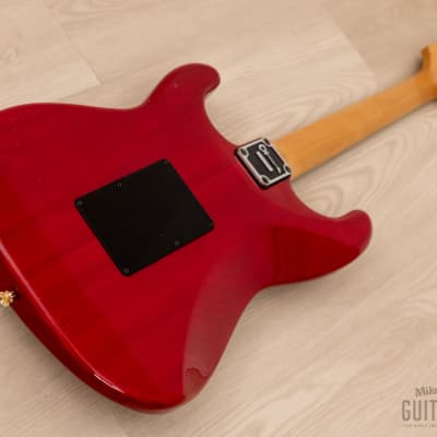 1991 Charvel by Jackson CST-060-SSH Superstrat S-Style See-Through Red w/ Case, Japan image 13