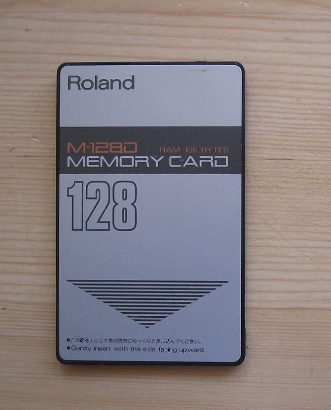 ONE vintage Roland M-128D card RAM D-50 D-10 D-110 GC-8 Pad 80 PM-16 R-880 TR-626 memory patch data image 1
