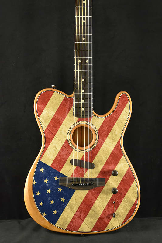 Fender Limited Edition American Acoustasonic Telecaster USA Flag image 1