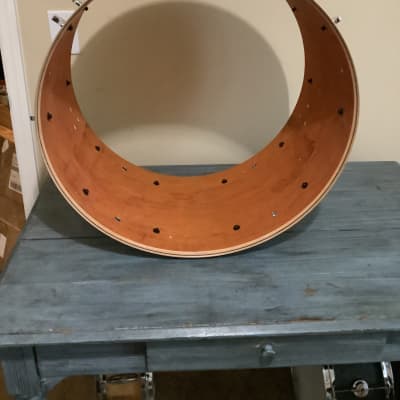 Yamaha 14x24 ABSOLUTE HYBRID MAPLE BASS DRUM SHELL W/HOOPS and CLIPS on DRUM and T-ROD CLIPS!!!!! image 14