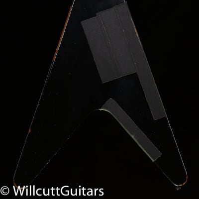 Gibson Custom Shop Kirk Hammett 1979 Flying V Ebony Murphy Lab Replica Aged Chrome Ebony (021) image 4