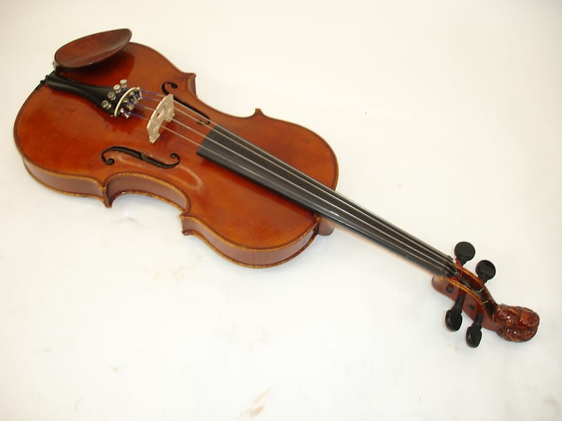 Vintage Joseph Guarnerius Copy 4/4 Violin w/ Carved Head Scroll