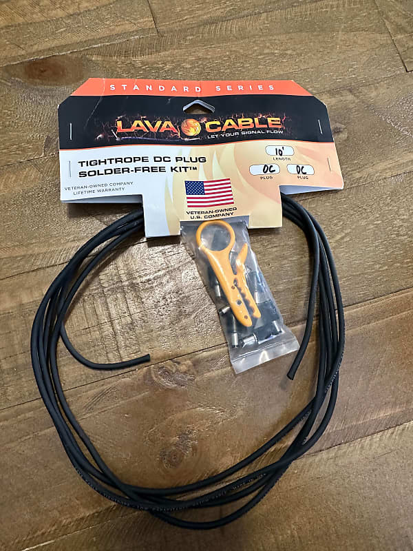 Lava Cable Tightrope DC POWER Solderless Kit 10ft Cable and Reverb
