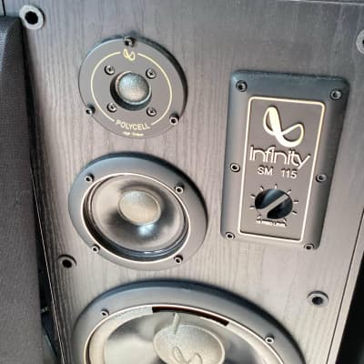 Vtg Pair of 2 Infinity SM 115 Floor Standing Speakers Tested~Work NEED REFOAMED! image 7