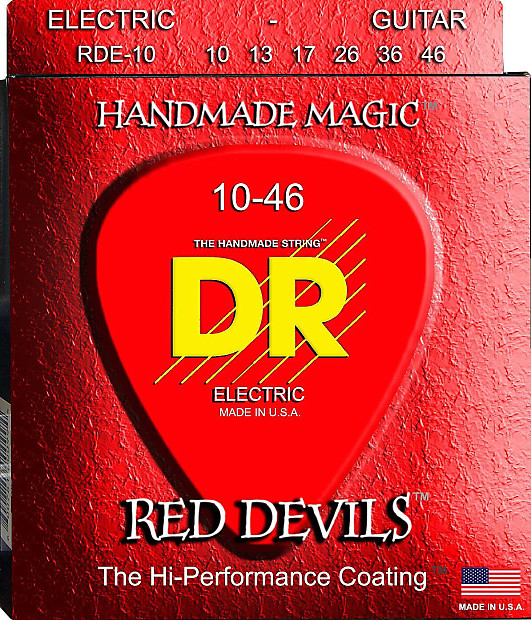 DR RDE-10 Red Devils K3 Coated Electric Guitar Strings (10-46) image 1