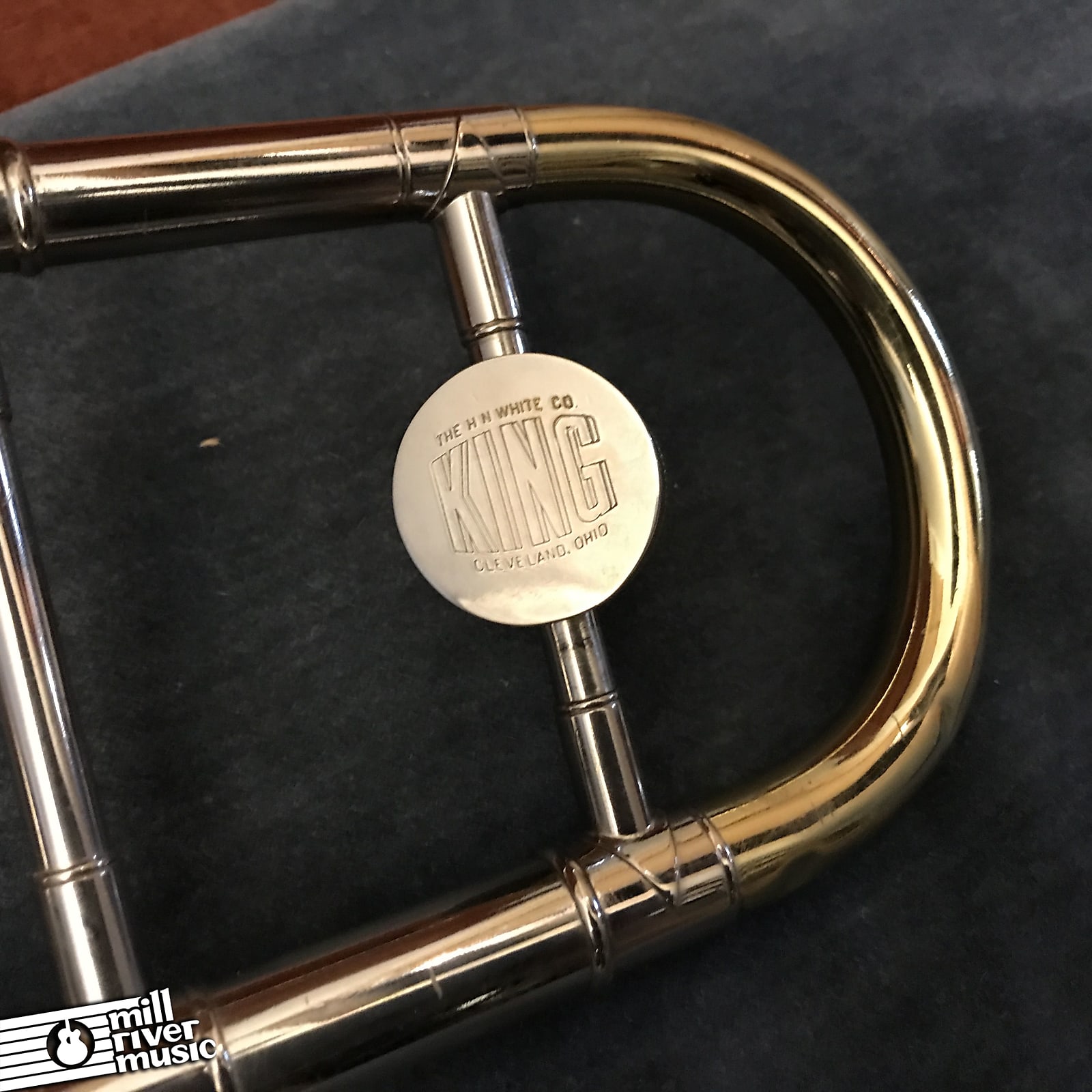 King 2B Silvertone Tenor Trombone c. 1940 w/ Case & Mouthpiece